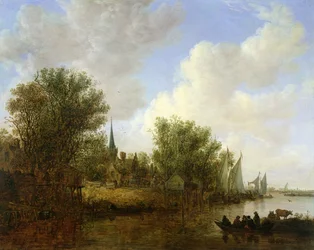 River Scene with a View of Overschie, 1651